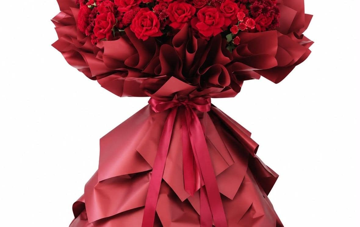 The Crimson Cascade Bouquet photo 5