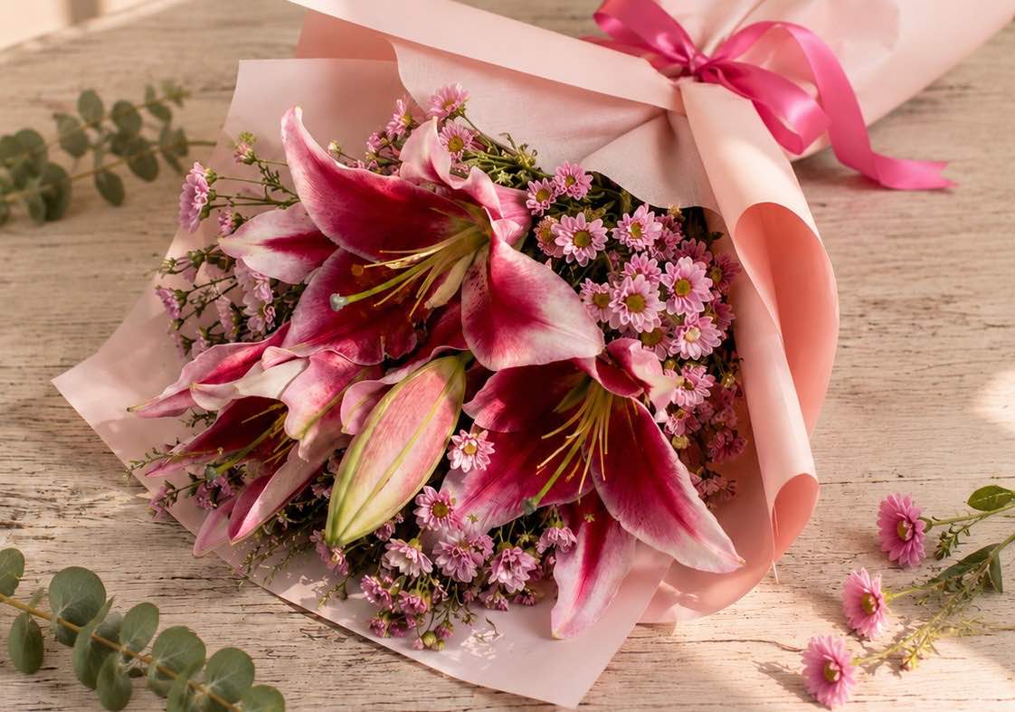 Blushing Bloom Bouquet photo 3
