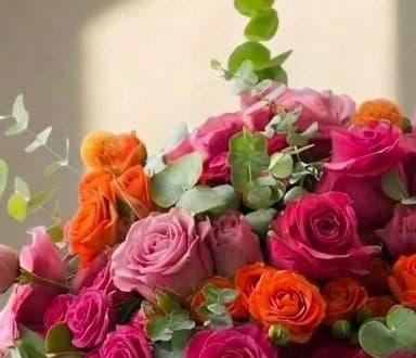 Vibrant Embrace Arrangement & Cake photo 4