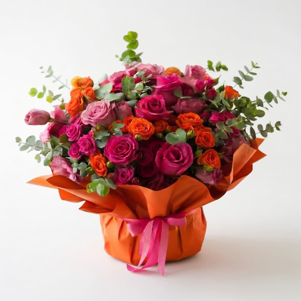 Vibrant Embrace Arrangement & Cake photo 6