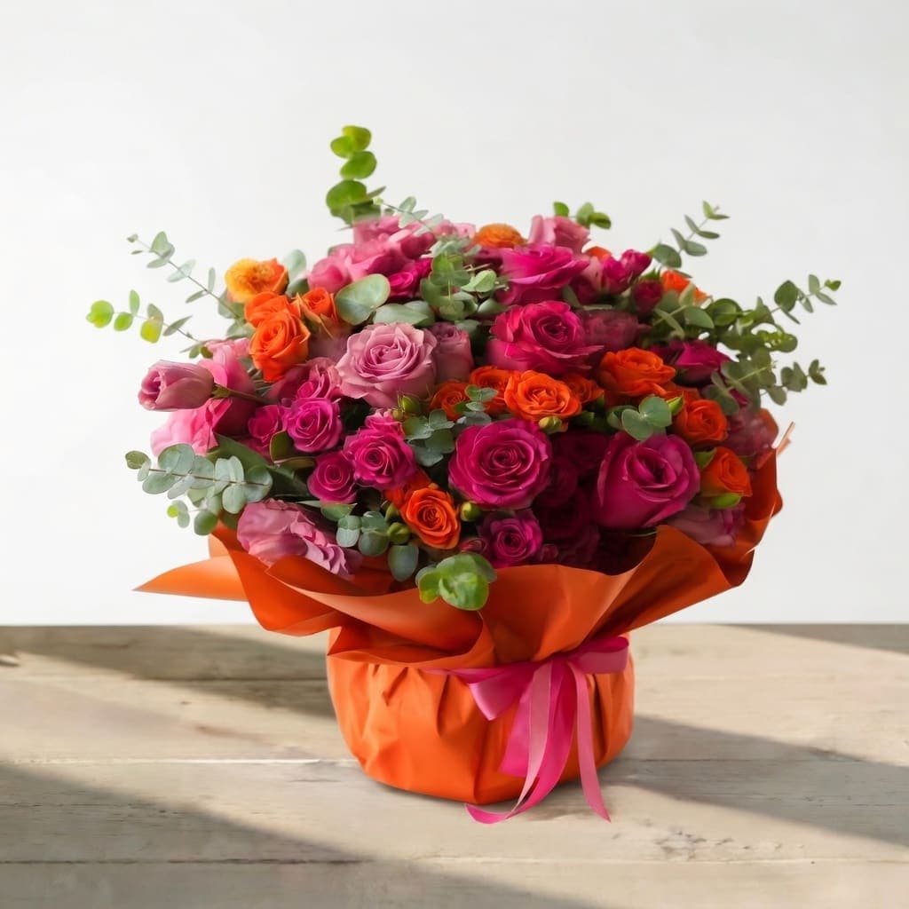 Vibrant Embrace Arrangement & Cake photo 7
